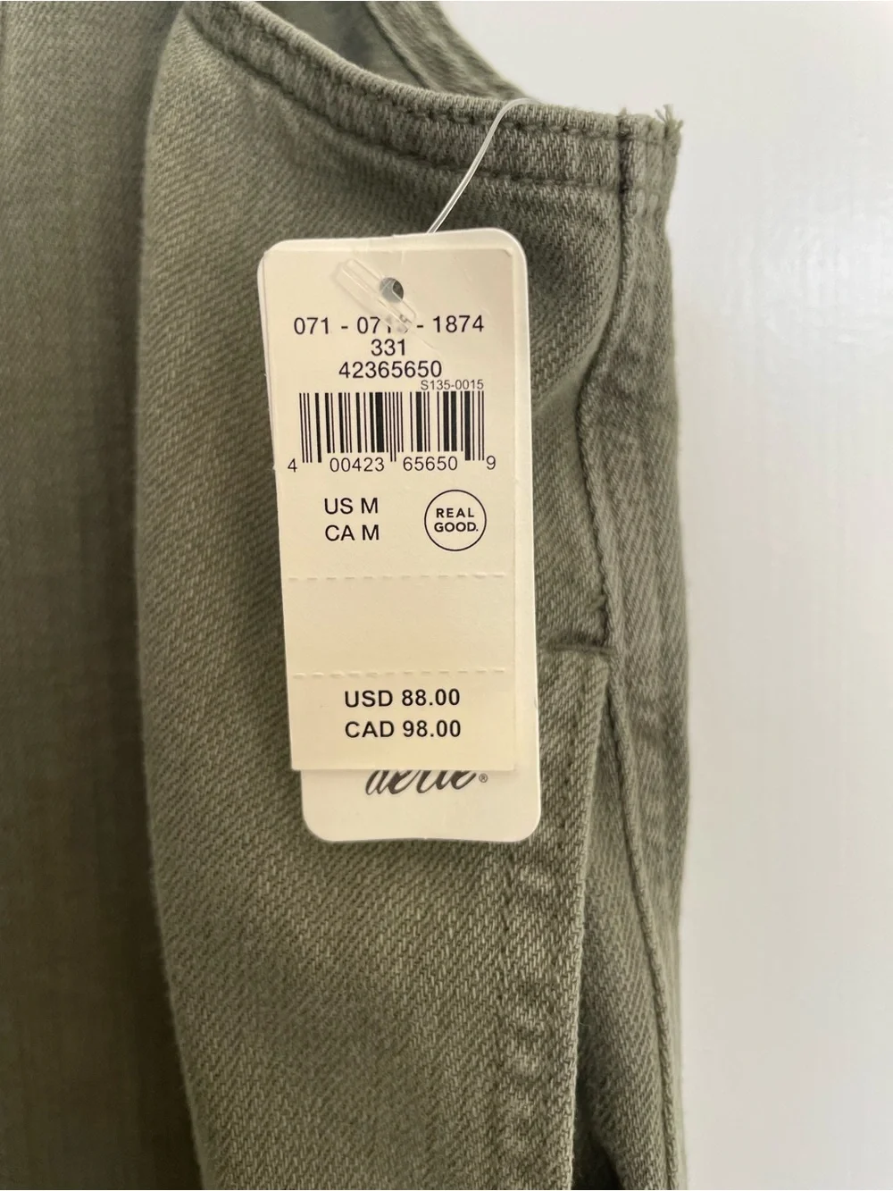 aerie Olive Green Women's Overalls - Picture 5 of 5